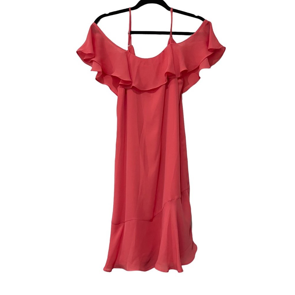 Parker Solid Ruffle Cold Shoulder Slip Dress V Ne… - image 6